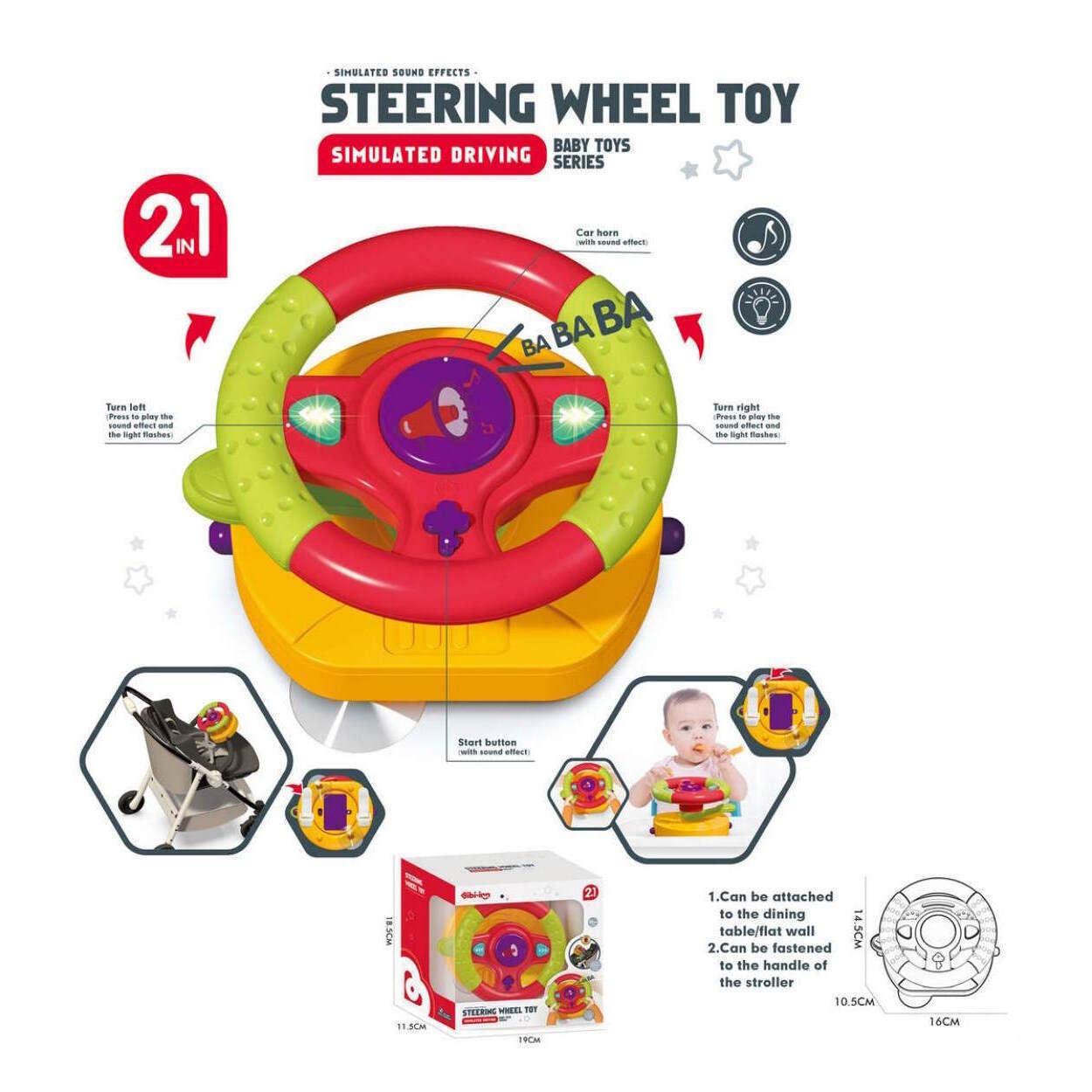 Chipolino Oyuncak direksiyon simidi 2 in 1